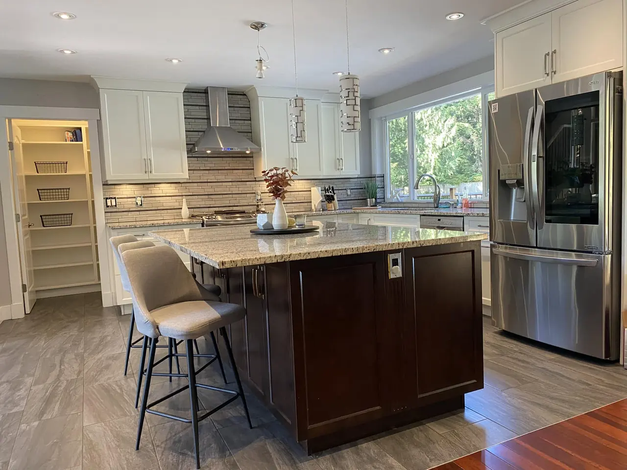 Bright, professionally cleaned residential kitchen